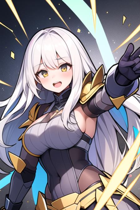 01393-3705700518-1girl, white hair, long hair, armor, dynamic pose, animatic, _.png